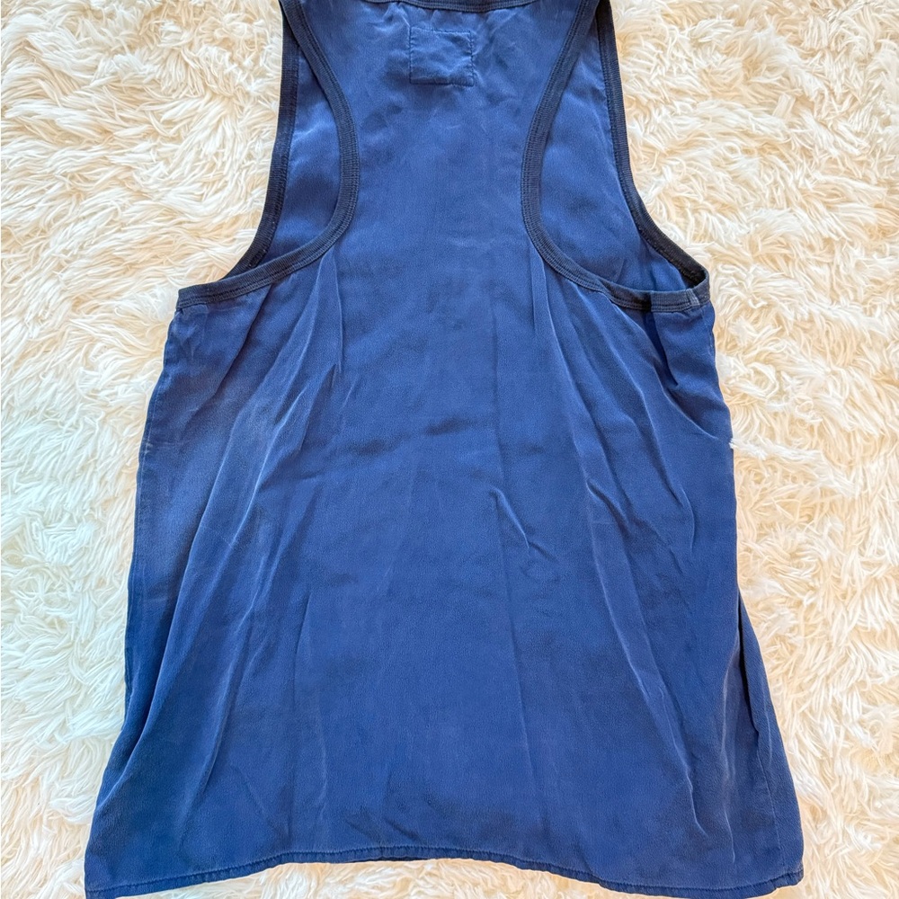 CHASER Blue Razor Back Blouse Size XS - Picture 2 of 3